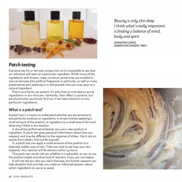 A page from Vital Skincare by Laura Pardoe